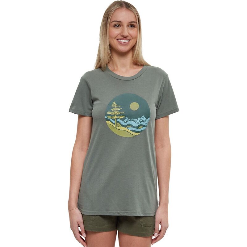 什天然木 レディース トップス ティーシャツ Tentreemerald Edge Portal T-Shirt - Women\u0027s Agave Green/Green Olive 緑であること Tシャツ・カットソー-トップス