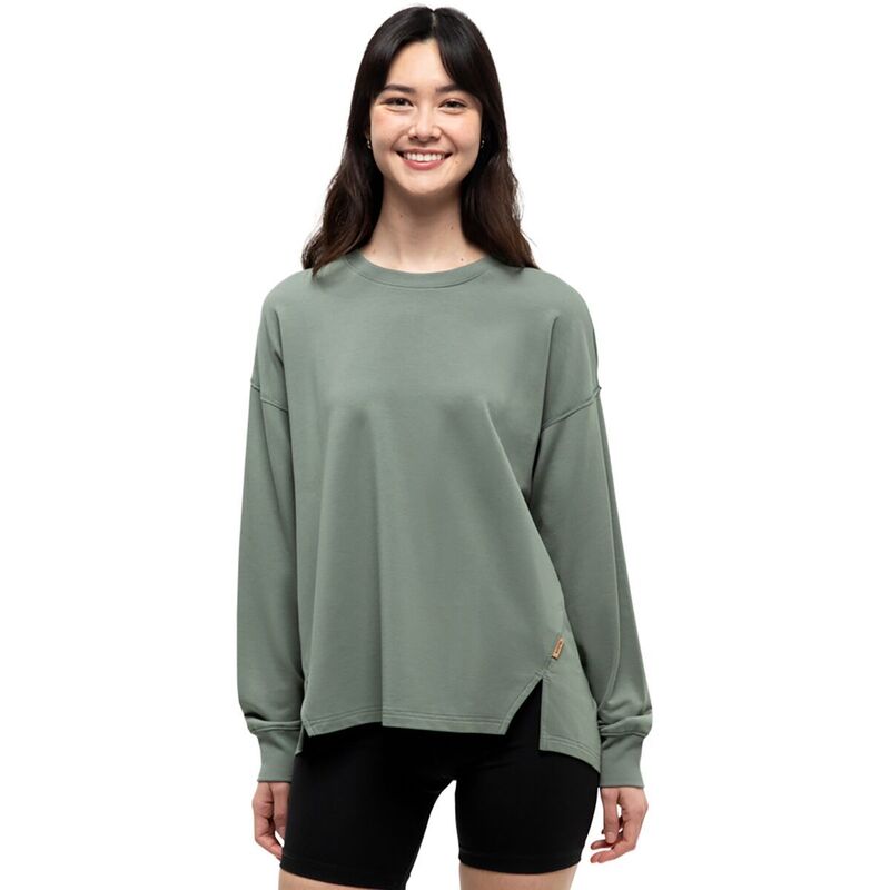 十天然木 レディース アウター パーカー・スウェット プルオーバー Tentree Sooke Crew Sweatshirt - Women\u0027s Agave Green 緑であること