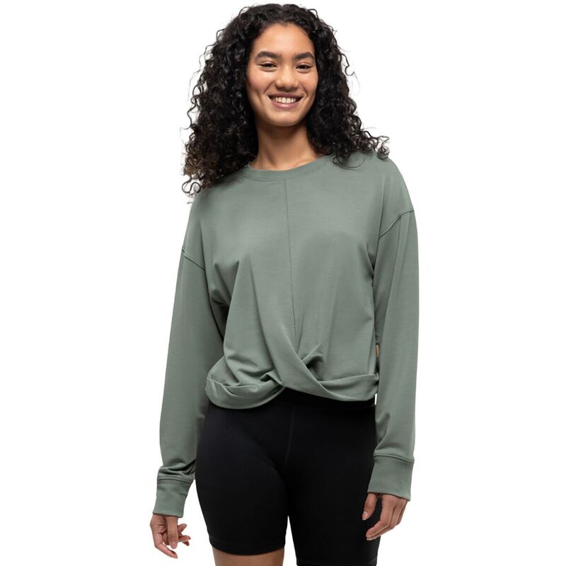 十天然木 レディース アウター パーカー・スウェット プルオーバー フリース Tentree Tatlow Fleece Sweatshirt - Women\u0027s Agave Green 緑であること