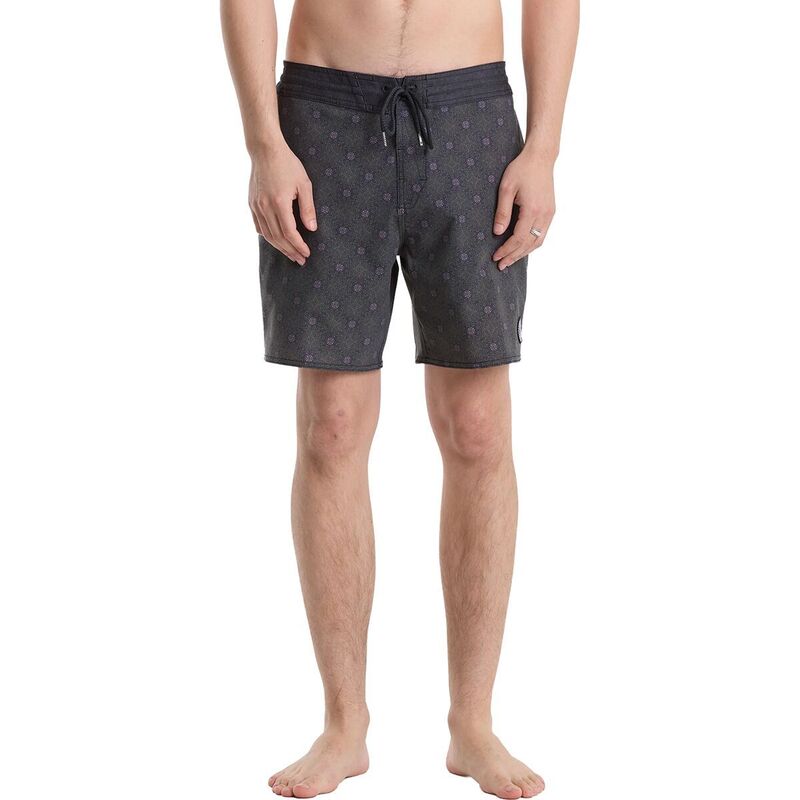 ボルコム メンズ 水着 ハーフパンツ・ショーツ コットン Volcom Psyche Cotton Stoney 17in Boardshort - Men's Black ブラック