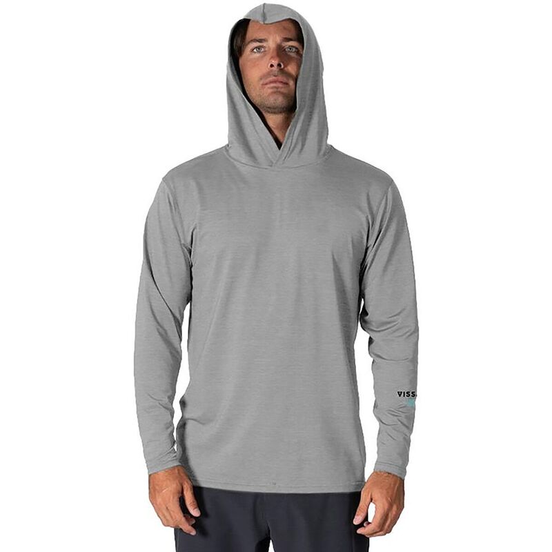 ヴィスラ メンズ トップス Tシャツ 長袖 Vissla Twisted Eco Hooded Long-Sleeve Shirt - Men's Grey Heather 2 グレー|ReVida 店