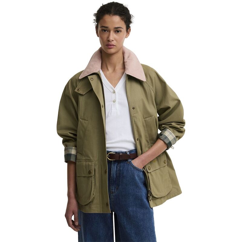バブアー レディース アウター ジャケット・ブルゾン Barbour Modern Beadnell Casual Jacket - Women's Bleached Olive/Ancient/Gardenia オリーブ