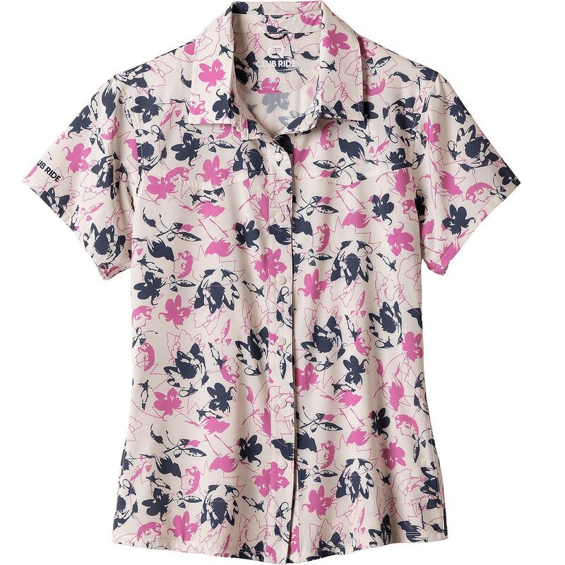 クラブライド レディース トップス シャツ ジャージー Club Ride Apparel Bandara Jersey - Women's Egret Fox Pink Floral ピンク