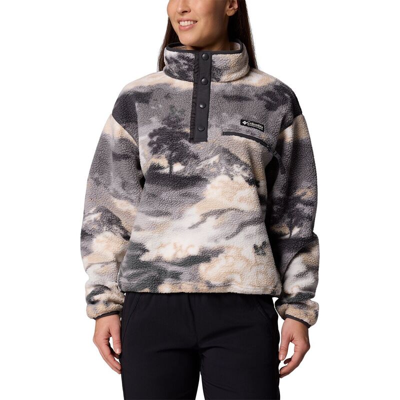 コロンビア レディース アウター ジャケット・ブルゾン プリント クロップド Columbia Helvetia II Printed Cropped 1/2-Snapullover - Women'shark/Dreaming|ReVida 店