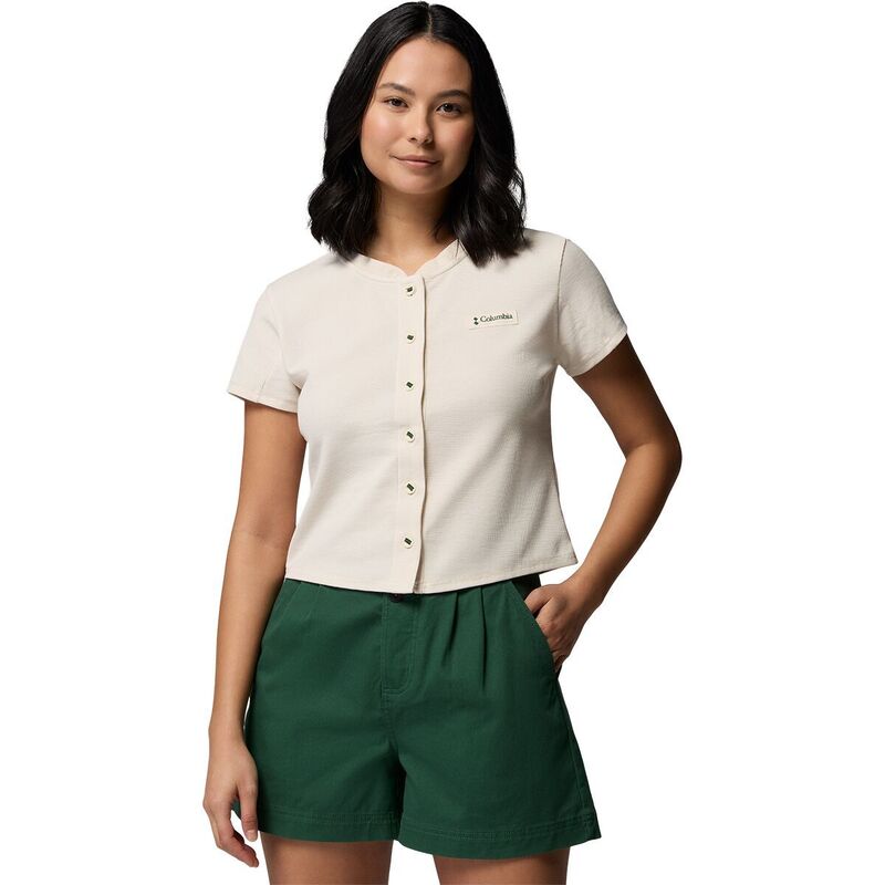 コロンビア レディース トップス Tシャツ 半袖 ニット Columbiackerocknit Short-Sleeve Shirt - Women's Chalk チョーク