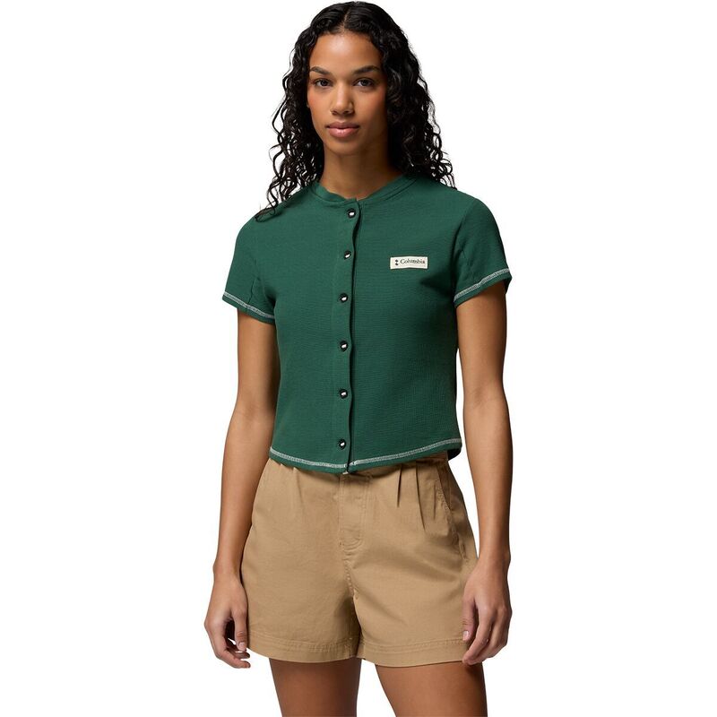 コロンビア レディース トップス Tシャツ 半袖 ニット Columbiackerocknit Short-Sleeve Shirt - Women's Rain Forest フォレスト