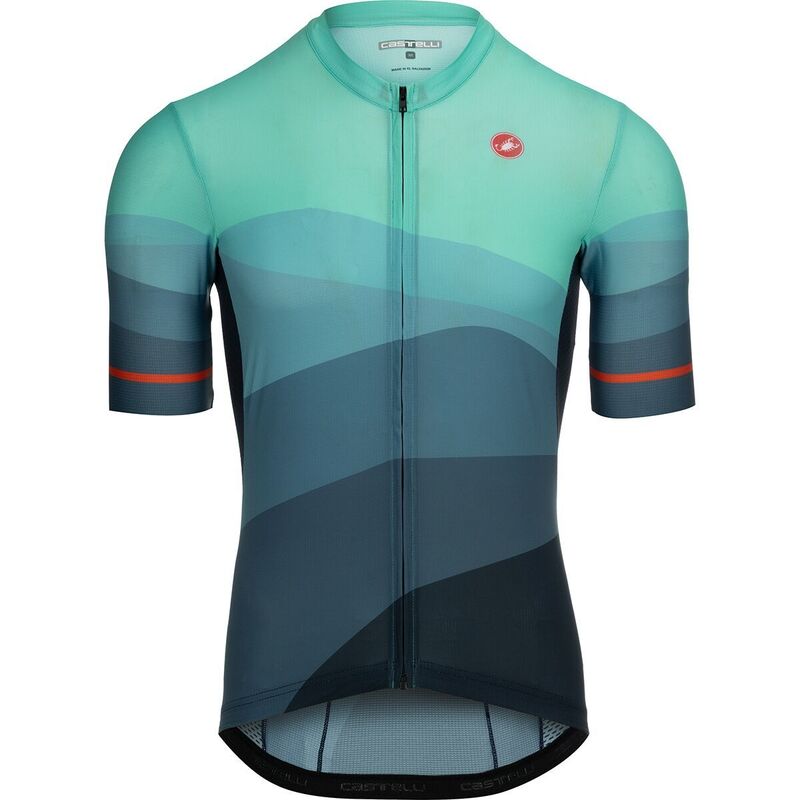 カステリ メンズ トップス Tシャツ ジャージー Castelli Orizzonte Limitedition Jersey - Men's Belgian Blue/Pool Blue/Fiery Red ブルー