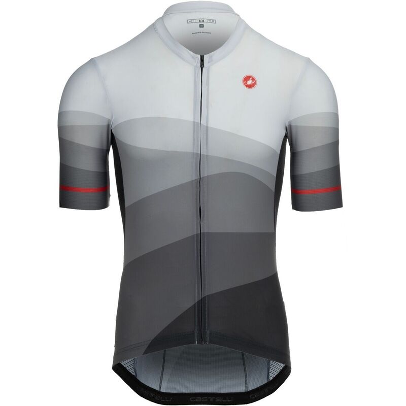 カステリ メンズ トップス Tシャツ ジャージー Castelli Orizzonte Limitedition Jersey - Men's Dark Gray/Silver Gray/Red グレー
