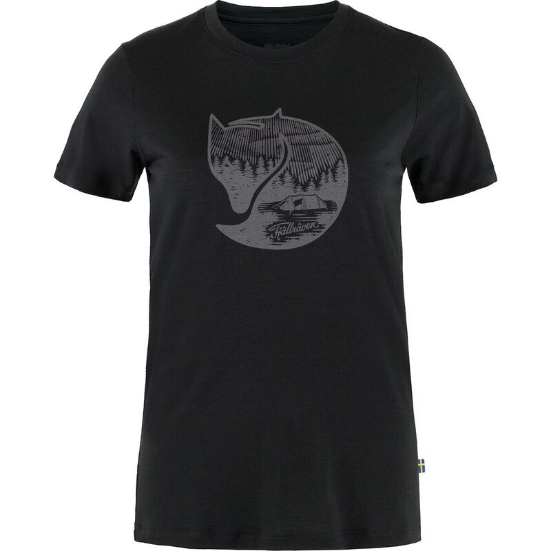 フェールラーベン レディース トップス Tシャツ ウール Fjallraven Abisko Wool Fox Shirt - Women's Black/Iron Grey ブラック