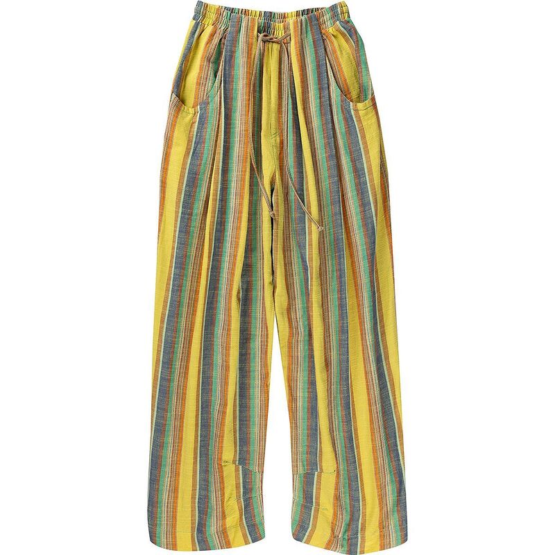 フリーピープル レディース ボトムス カジュアルパンツ Free People Chambers Laid Back Stripe Pant - Women's Butter Yellow Combo イエロー