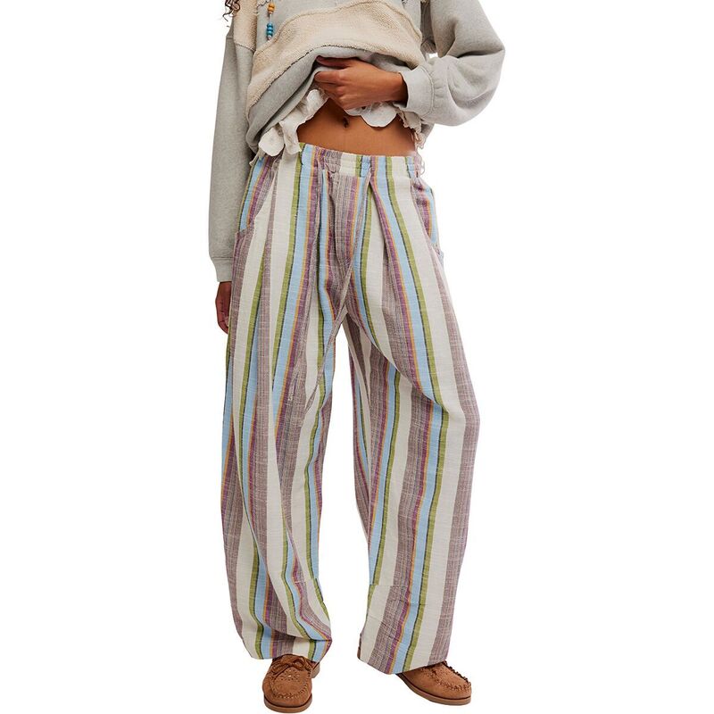 フリーピープル レディース ボトムス カジュアルパンツ Free People Chambers Laid Back Stripe Pant - Women's Ivory Combo アイボリー|ReVida 店