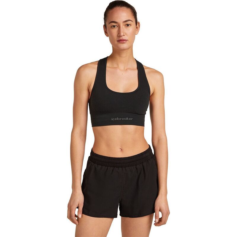 アイスブレーカー レディース アンダーウェア ブラジャー ニット Icebreaker Merino Blend 260 Zoneknit Seamless Bra - Women's Black ブラック