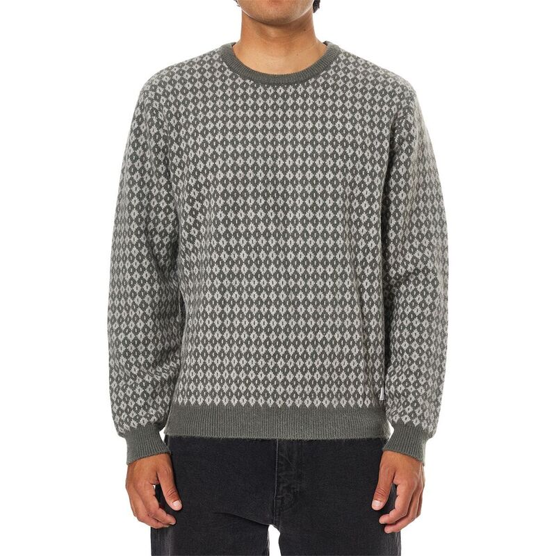 ケイティン メンズ アウター ニット・セーター Katin Check Sweater - Men's Gray Green グレー|ReVida 店
