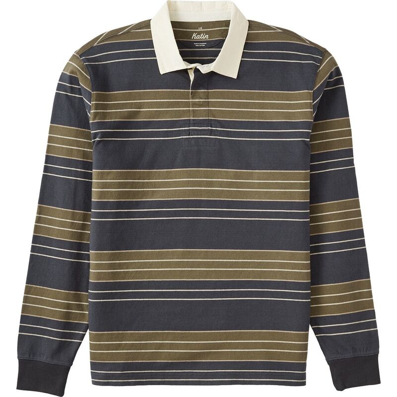 ケイティン メンズ トップス ポロシャツ 長袖 Katin Greg Long-Sleeve Rugby Polo - Men's Black Wash ブラック