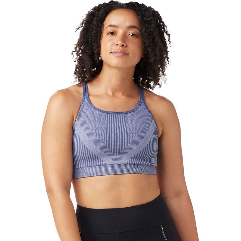 スマートウール レディース アンダーウェア ブラジャー ニット Smartwool Intraknit Racerback Bra - Women's Nightfall Blue Heather ヘザー