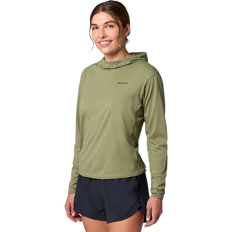 モルモット レディース アウター パーカー・スウェット Marmot AirExchange SolarShield Hoodie - Women\u0027s Olive Grove オリーブ