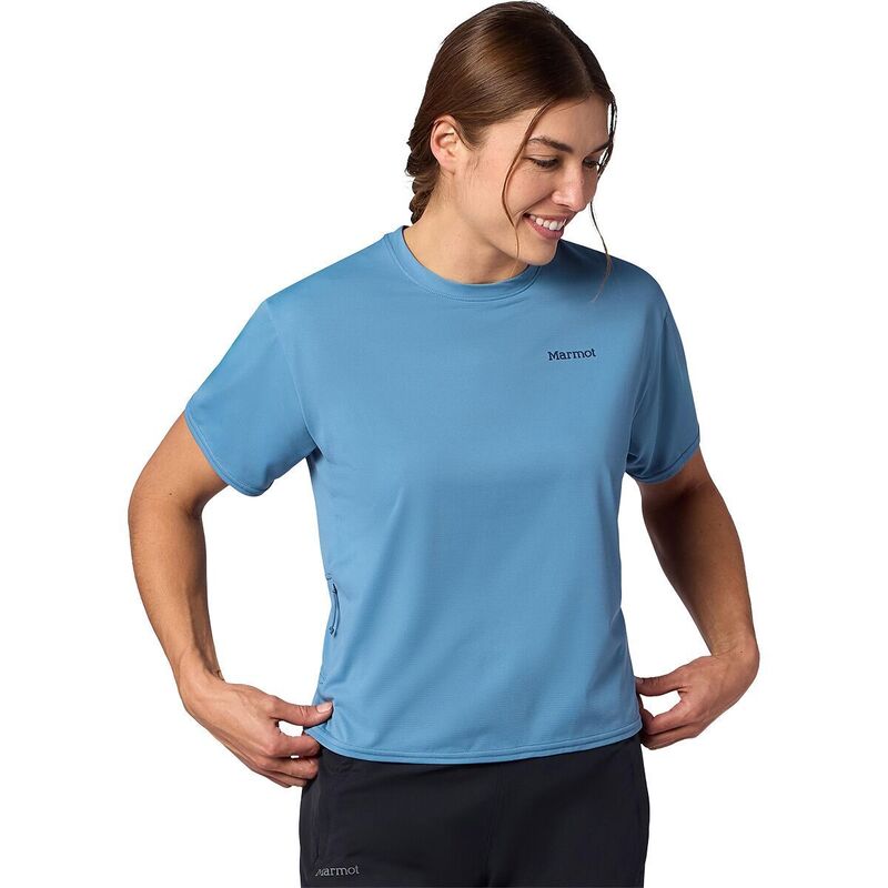 マーモット レディース トップス Tシャツ 半袖 Marmot AirExchange SolarShield Short-Sleeve Crew Top - Womenummer Storm