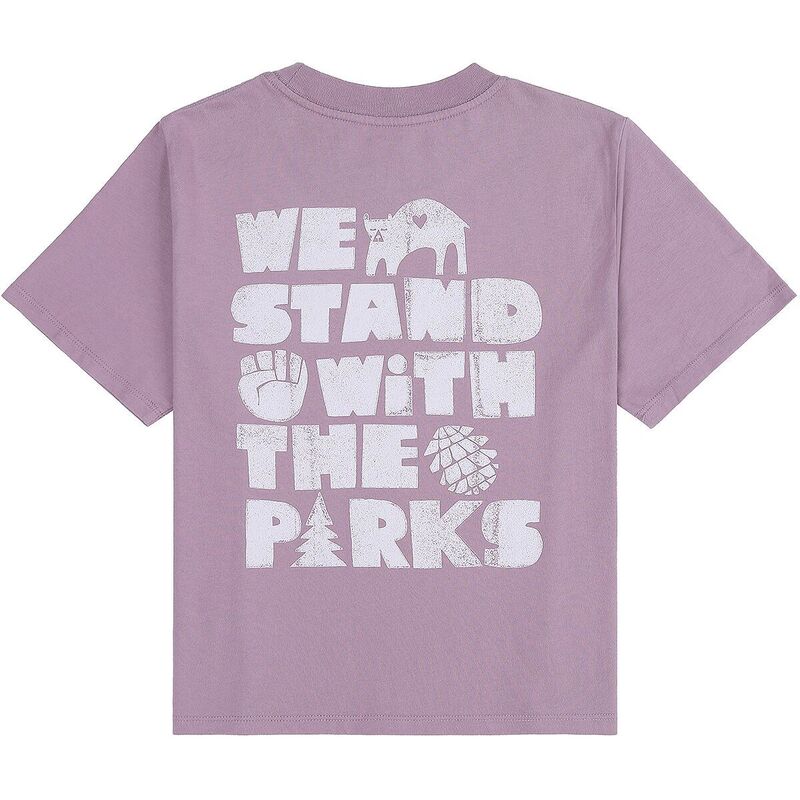 パークスプロジェクト レディース トップス プルオーバー Parks Project Stand With Parks Boxy T-Shirt - Women\u0027s Mauve Orchid