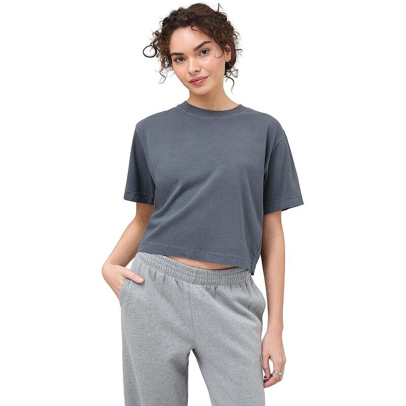 リッチャープアー レディース トップス ティーシャツ Richer Poorerelaxed Crop T-Shirt - Women\u0027s Blue Steel 青色 トップス-レディースファッション-Tシャツ・カットソー