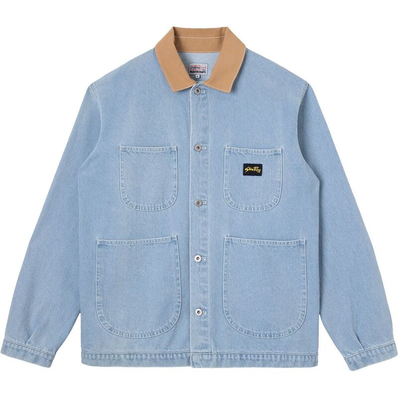 スタンレイ メンズ アウター ジャケット・ブルゾン オーバーオール Stan Ray Coverall Jacket - Men's Ice Stone Denim デニム|ReVida 店
