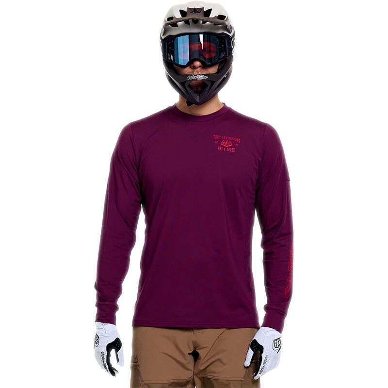 トロイリーデザイン メンズ トップス Tシャツ 長袖 Troy Lee Designs Ruckus Long-Sleeve Ride T-Shirt - Men's Lockdown Sangria|ReVida 店