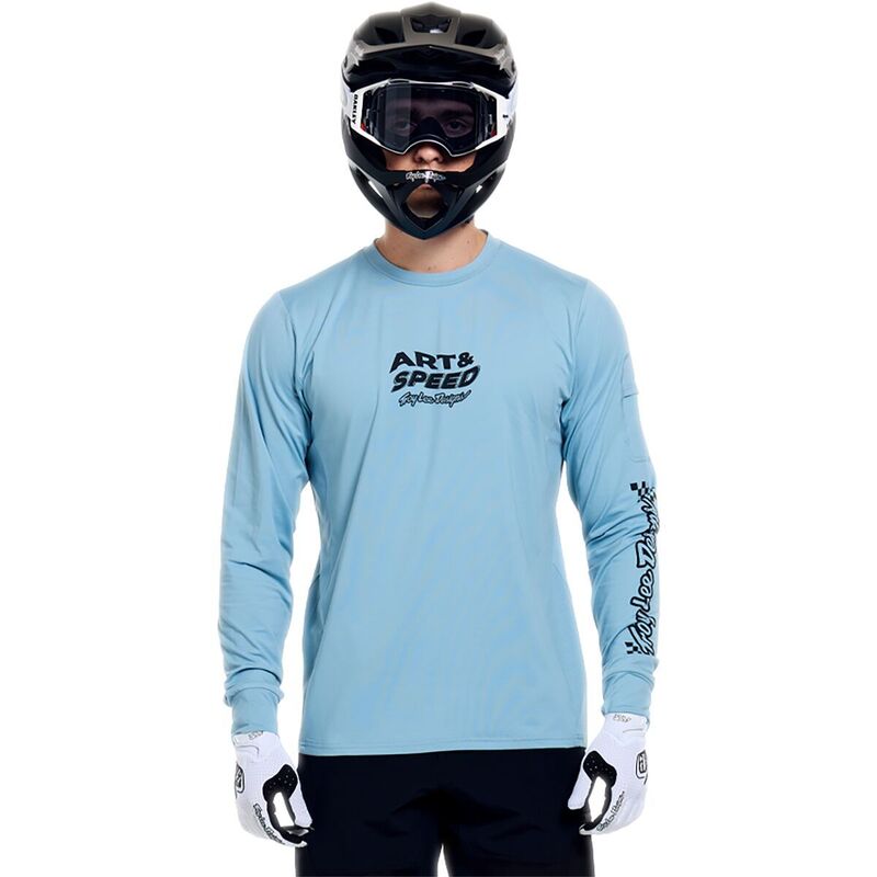トロイリーデザイン メンズ トップス Tシャツ 長袖 Troy Lee Designs Ruckus Long-Sleeve Ride T-Shirt - Men's Waves Dawn Blue ブルー