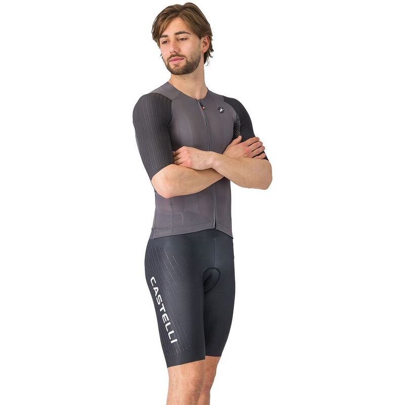 カステリ メンズ ボトムス ハーフパンツ・ショーツ Castelli Free Aero Race S Kit Bib Short - Men Black/White ホワイト