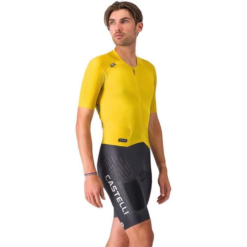 カステリ メンズ トップス ティーシャツ Castelli Unlimited Speedsuit - Men\u0027s Mango Mojito/Black/Ivory 象牙色 Tシャツ・カットソー-トップス-メンズファッション