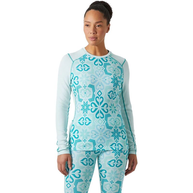 ヘリーハンセン レディース トップス プルオーバー グラフィック Helly Hansen Lifa Merino Midweight Graphic Top - Women\u0027s Icicle Nordic Rose Aop