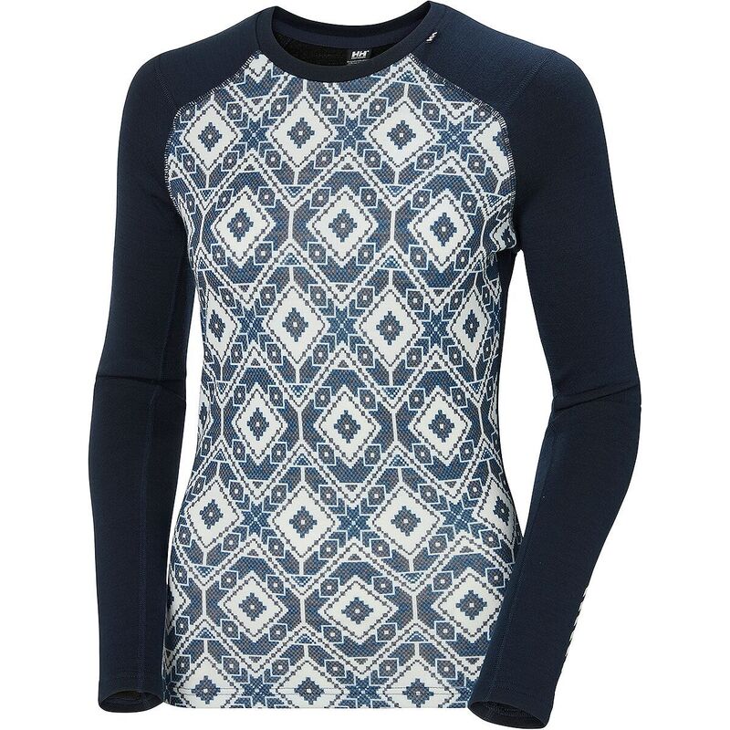 ヘリーハンセン レディース トップス プルオーバー グラフィック Helly Hansen Lifa Merino Midweight Graphic Top - Women\u0027s Navy Star Pixel 米国海軍
