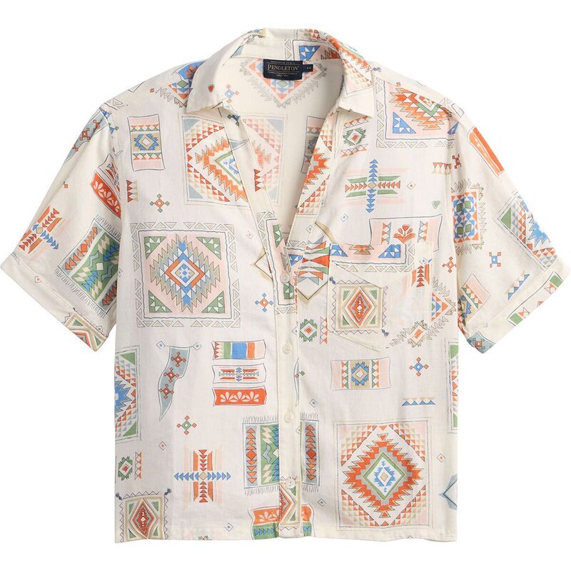 ペンドルトン レディース トップス プルオーバー 半袖 Pendleton Harlow Short-Sleeve Shirt - Women\u0027s Ivory Multi 象牙色