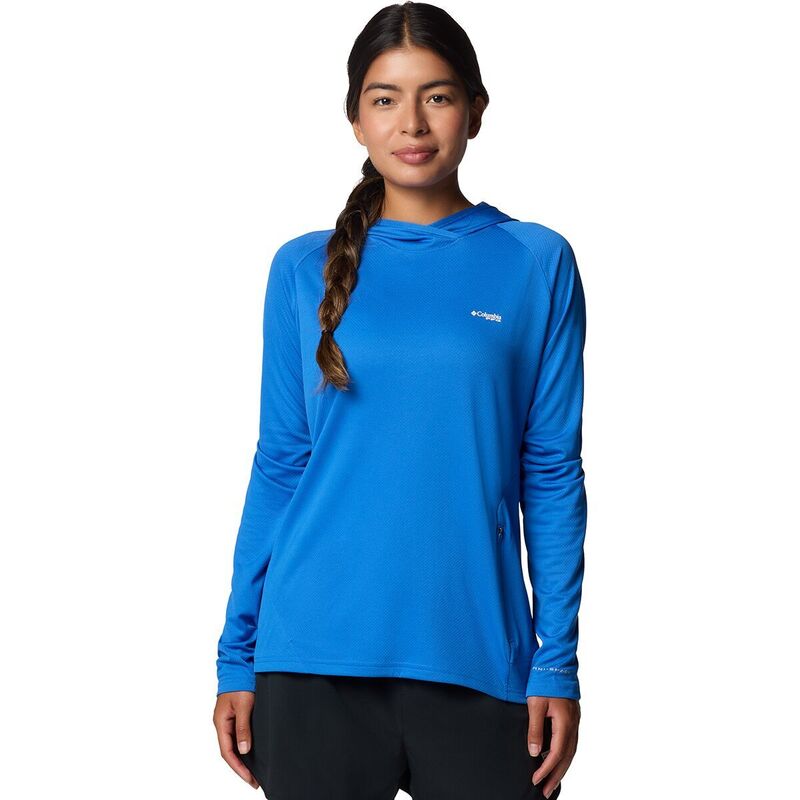 コロンビア レディース トップス ティーシャツ パーカー Columbia PFG Solar Stream Elite Hoodie - Women\u0027s Vivid Blue 青色 Tシャツ・カットソー-トップス
