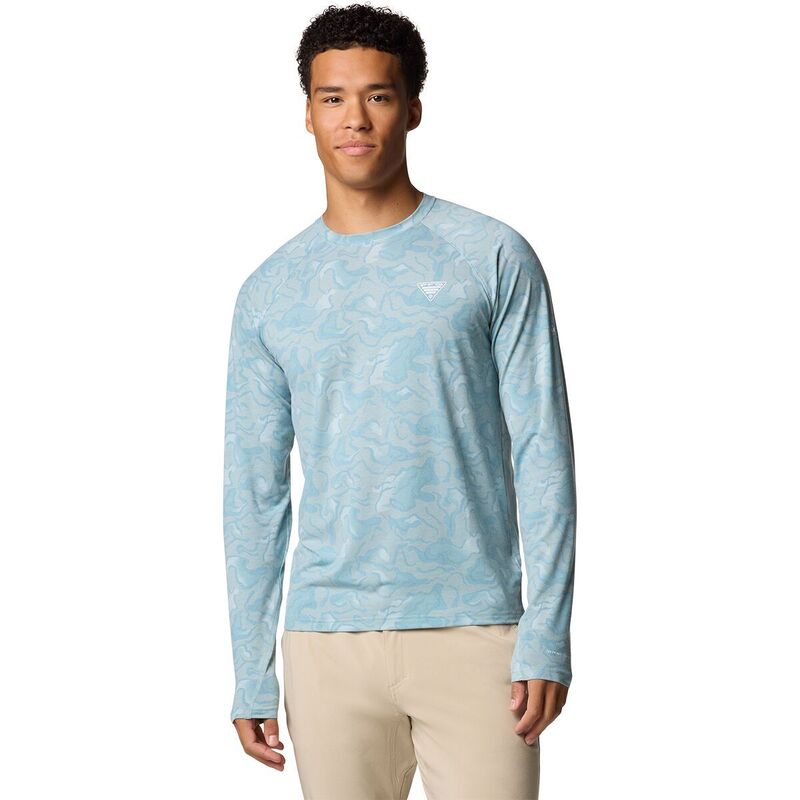 コロンビア メンズ トップス プルオーバー 長袖 Columbia PFG Uncharted Long-Sleeve Shirt - Men\u0027s Crushed Blue Swamplands 青色