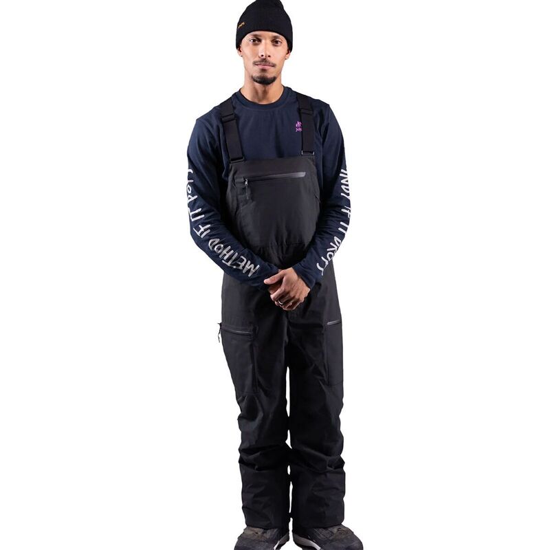 ジョーンズスノーボーズ メンズ ボトムス 心地好いズボン下 Jonesnowboards MTN Surf Recycled Bib - Men\u0027stealth Black 黒いこと