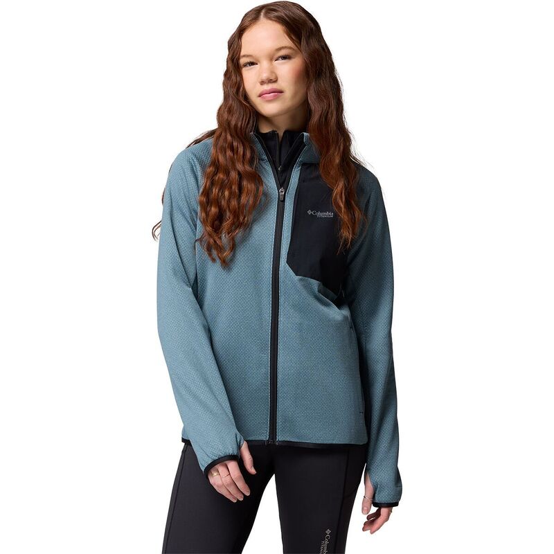 コロンビア レディース アウター ジャケット・ブルゾン フリース Columbia Triple Canyon Grid Fleece Full-Zip Jacket - Women's Everblue/Black ブラック|ReVida 店