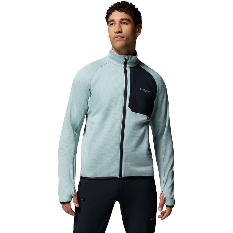 コロンビア メンズ アウター 上衣・上衣 フリース Columbia Triple Canyon Grid Full-Zip Fleece II - Men\u0027s Crushed Blue/Black 黒いこと