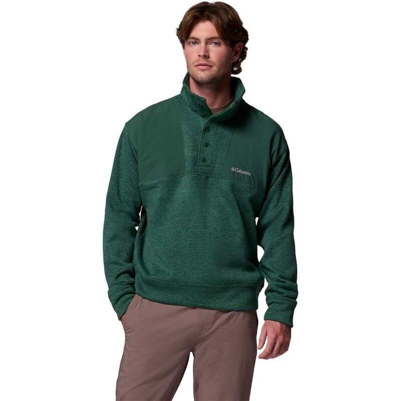コロンビア メンズ アウター 上衣・上衣 伸び伸びする相応う プルオーバー Columbia Sweater Weatherelaxed Fit 1/4-Zip Jacket - Men\u0027s Rain Forest Heather ギョリュウモドキ
