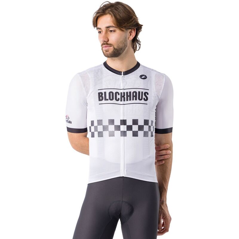 カステリ メンズ トップス ティーシャツ 半袖 プルオーバー Castelli #GIRO109 Blockhaushort-Sleeve Jersey - Men\u0027s White/Black 白いこと