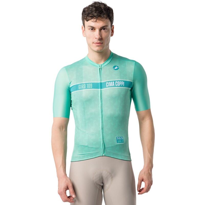 カステリ メンズ トップス ティーシャツ 半袖 プルオーバー Castelli #GIRO109 Cima Coppi Short-Sleeve Jersey - Men\u0027s Jade Green 緑であること