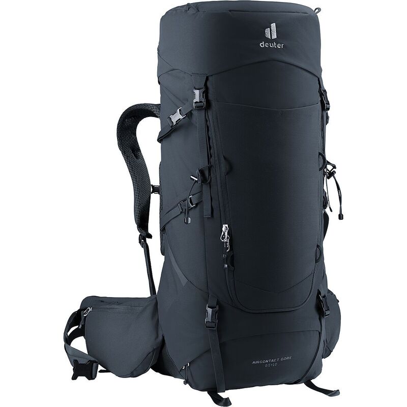 ドイター メンズ 御徒面子 うしろ側風呂敷き包み・背嚢 Deuter Aircontact Core 50+10L Backpack Black 黒いこと