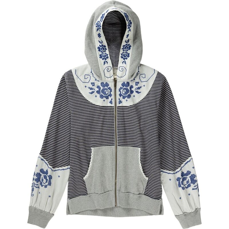 フリーピープル レディース アウター パーカー・スウェット Free People Lydia Full-Zip Hoodie - Women\u0027s Grey Combo 薄墨色