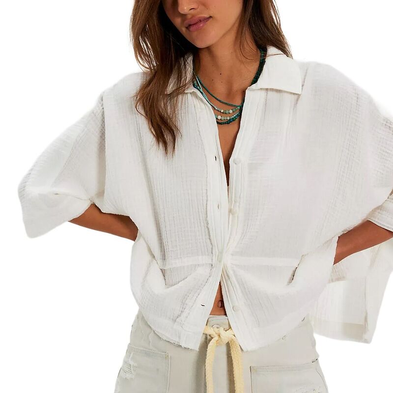 フリーピープル レディース トップス ティーシャツ Free People Happy Days Top - Women\u0027s Clean Ivory 象牙色