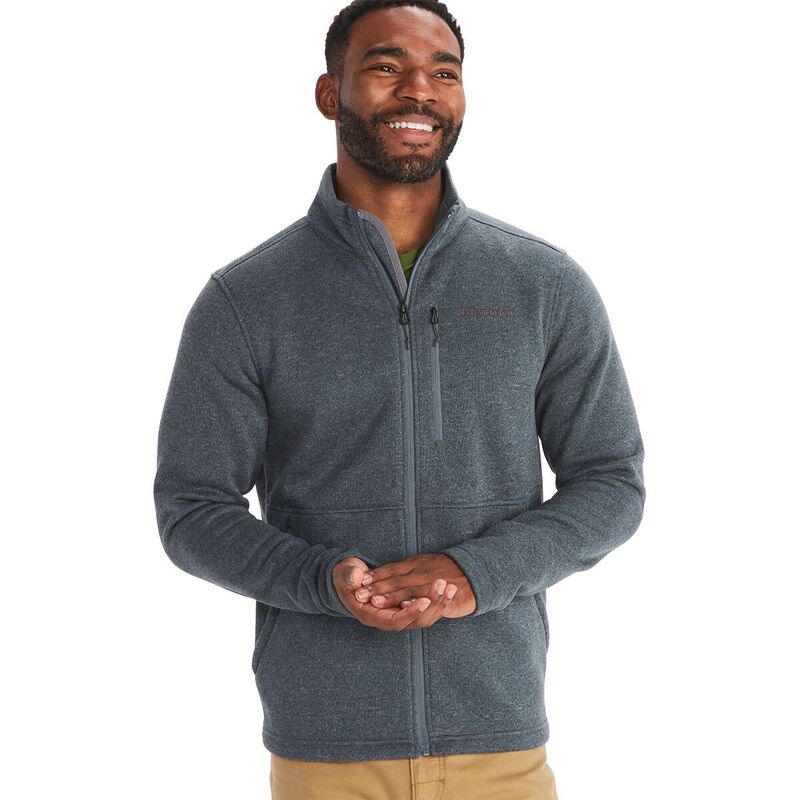 モルモット メンズ アウター 上衣・上衣 フリース Marmot Drop Line Fleece Jacket - Men\u0027steel Onyx