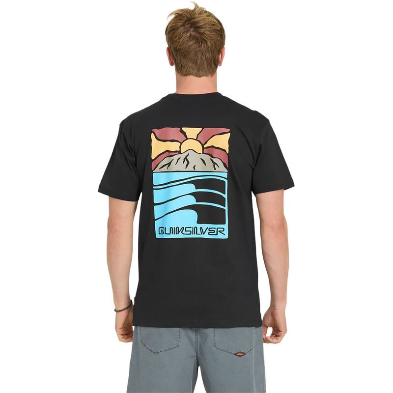 クイックしろがね色 メンズ トップス ティーシャツ Quiksilver Going Right MT0 Shirt - Men\u0027s Black 黒いこと