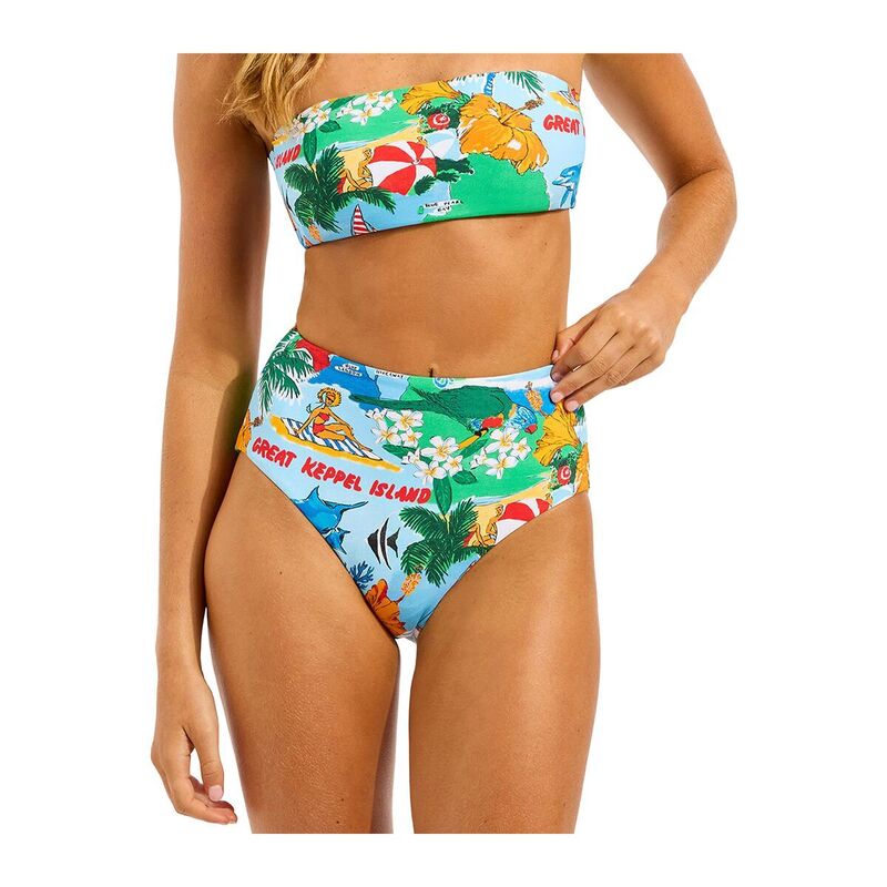 シーフォリー レディース 水泳着 ボトムスのみ Seafolly Vivacation High Waisted Pant - Women\u0027s Powder Blue 青碧