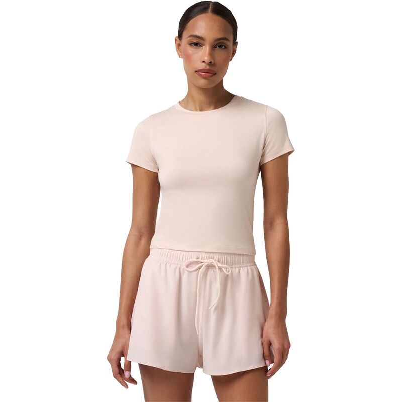 トラビスマヒュー レディース トップス プルオーバー 半袖 TravisMathew Skyloft Light Short-Sleeve Top - Women\u0027s Heather Sheer Pink ギョリュウモドキ