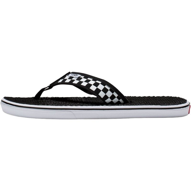 バンズ メンズ シューズ サンダル Vans LA Costa Lite Flip Flop - Men's (Checkerboard) Black/White ホワイト｜ReVida 店 11,920円