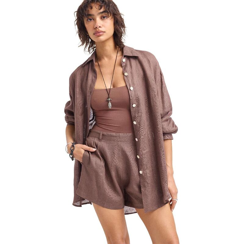 ビタミン A レディース トップス Tシャツ Vitamin A Playa Boyfriend Shirt - Women's Mocha Brn モカ|ReVida 店