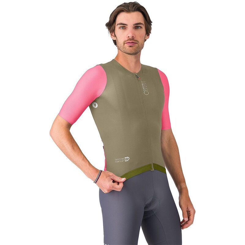 カステリ メンズ トップス プルオーバー プルオーバー Castelli Corretto Jersey - Men\u0027s Elmwood/Rosa Giro-White 白いこと