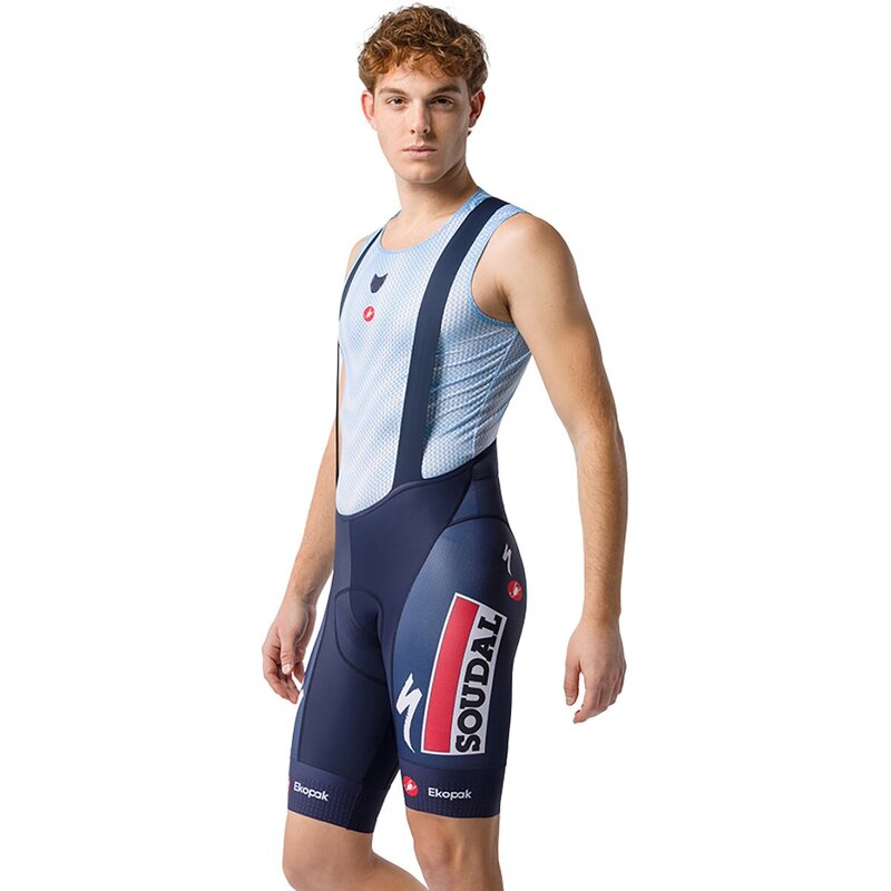 カステリ メンズ ボトムス 二分の一ズボン下・さる股引き Castelli Soudal/Quick Step Competizione 2 Bibshort - Men\u0027s Belgian Blue 青色